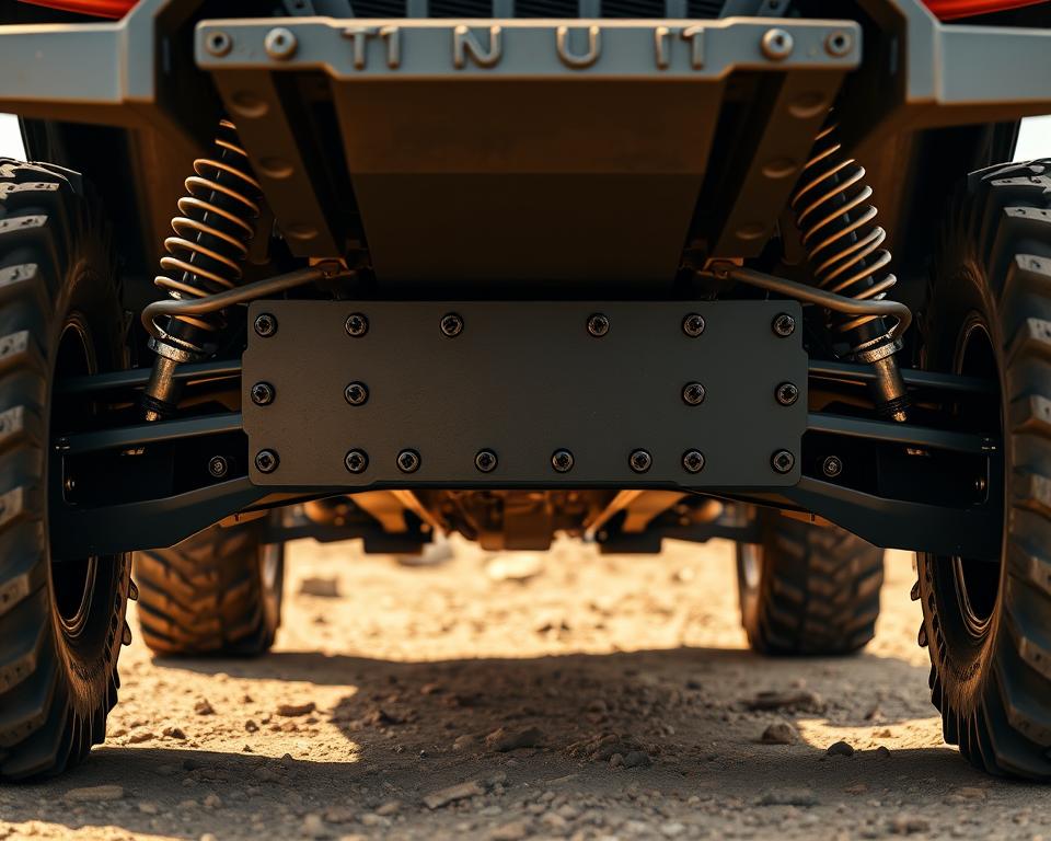 Polaris ranger plowing snow